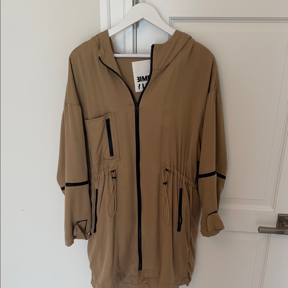 Bimba y Lola Women's Hooded Utility Anorak Jacket - Taupe